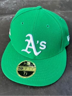 NEW New Era size 7 1/8 Fitted Oakland A’s Hat Low Profile MLB